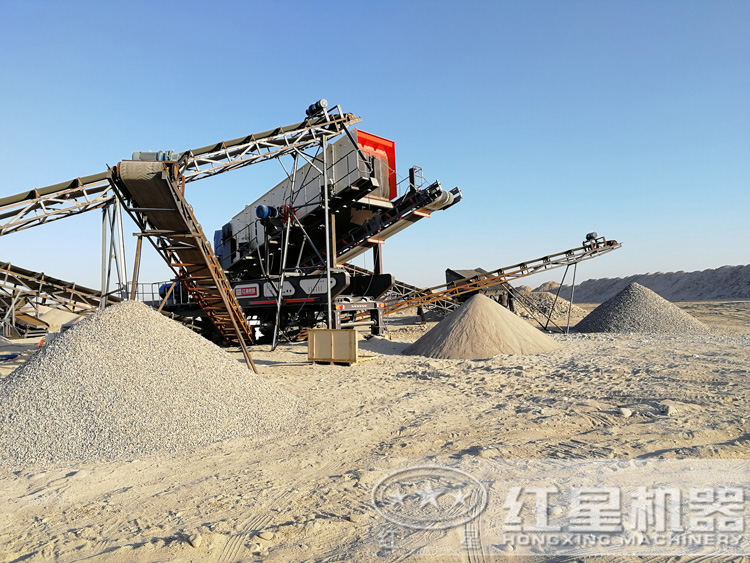 移動(dòng)制砂機(jī)生產(chǎn)圖，多種制砂規(guī)格可以選擇