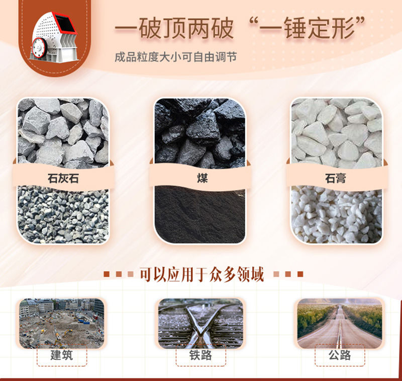 錘破一機兩用，可自成一條生產線